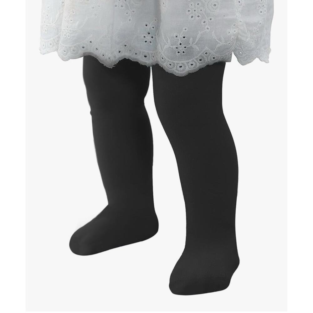 Zando Ultra Soft Girls Ballet Tights Black Size 4-6Y